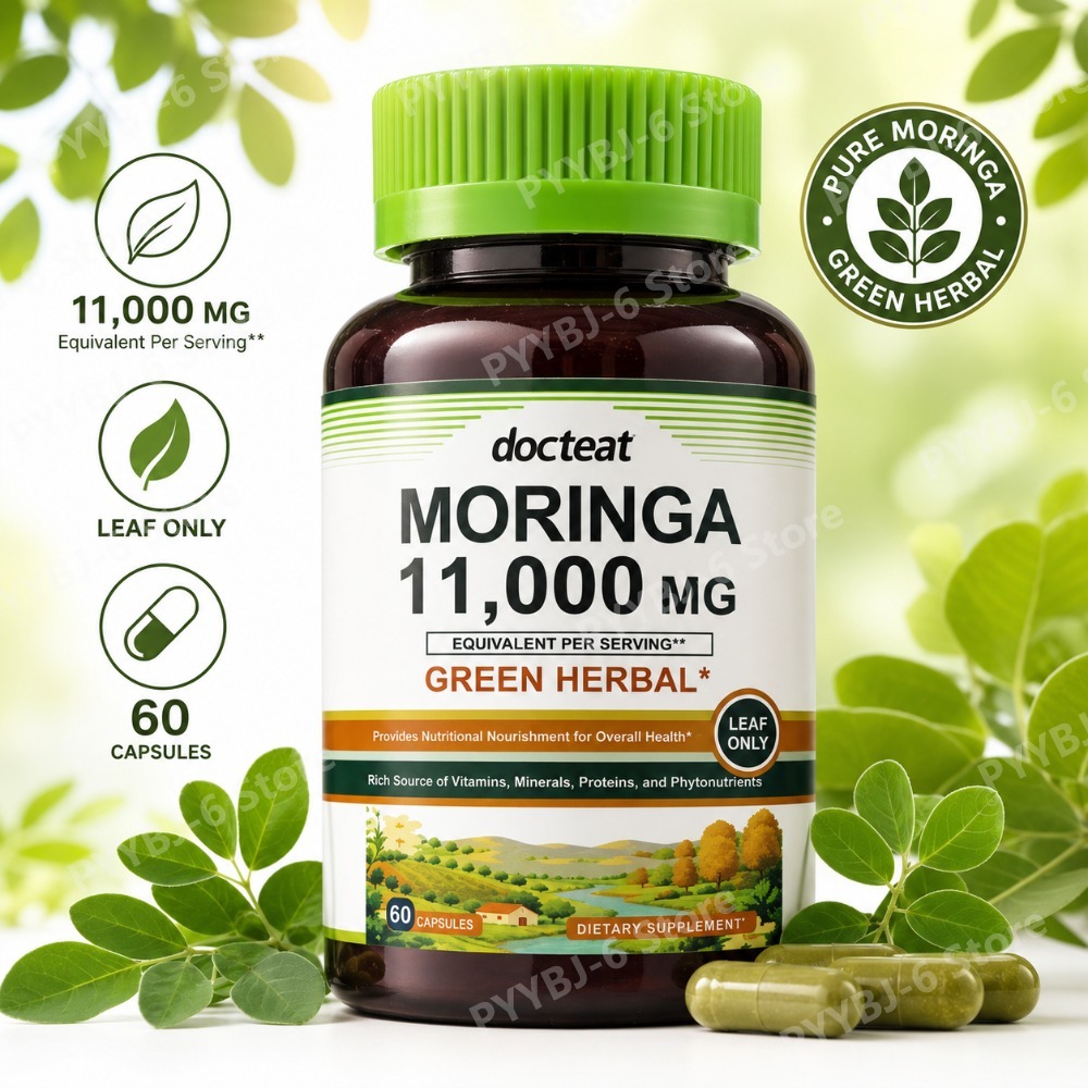 Green Herbal Wellness - Моринга 11000 мг, зеленая травяная добавка,