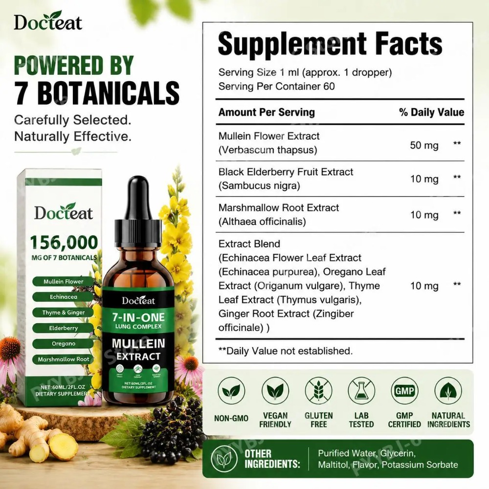 Docteat 7-в-1 Экстракт коровяк – обзор и цена Herbal Wellness For You