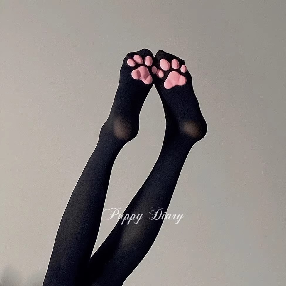 Носки до бедра с узором кошачь – обзор и цена Cat Claw Bark